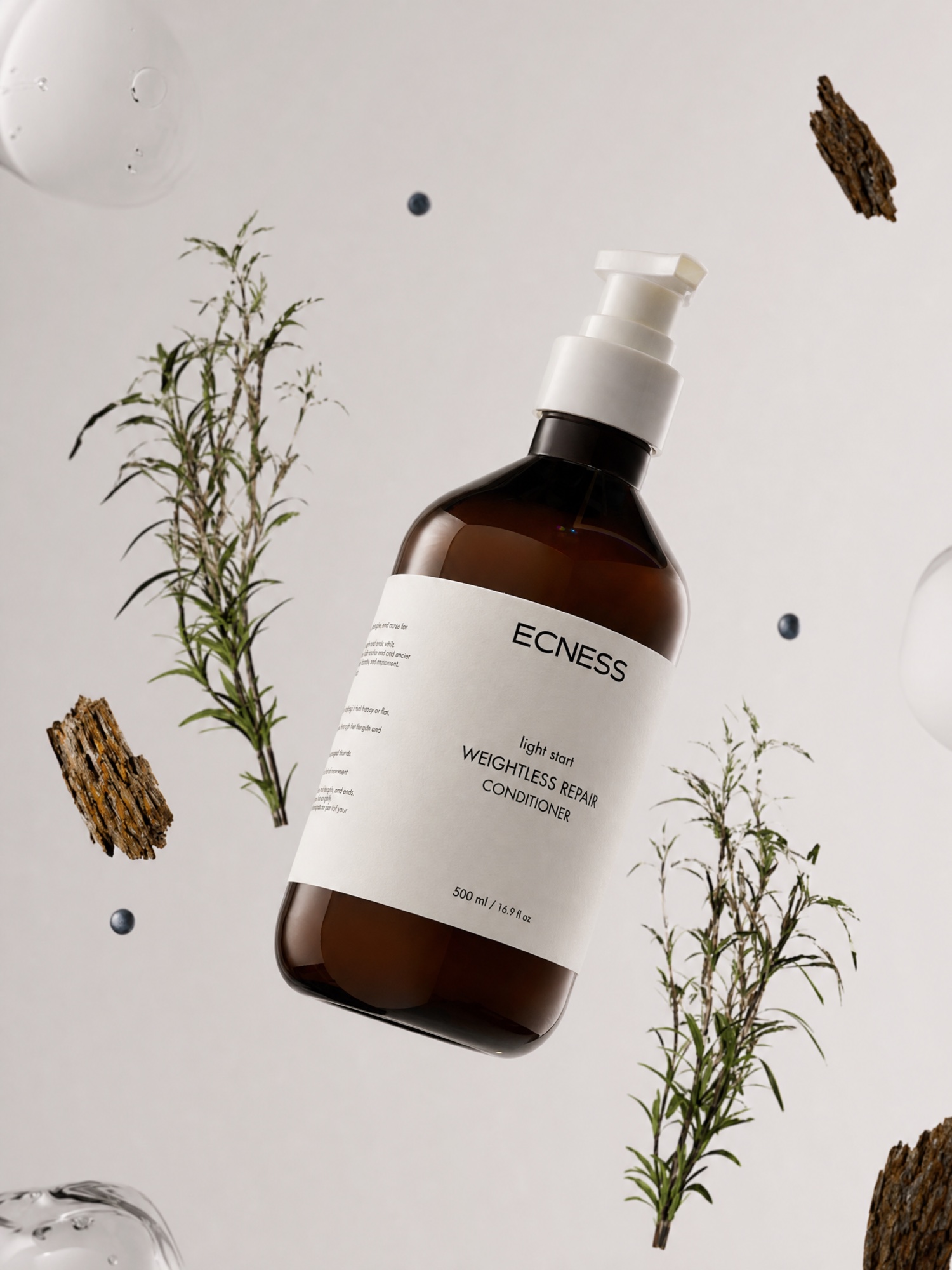 ECNESS Weightless Repair Conditioner shown from the side